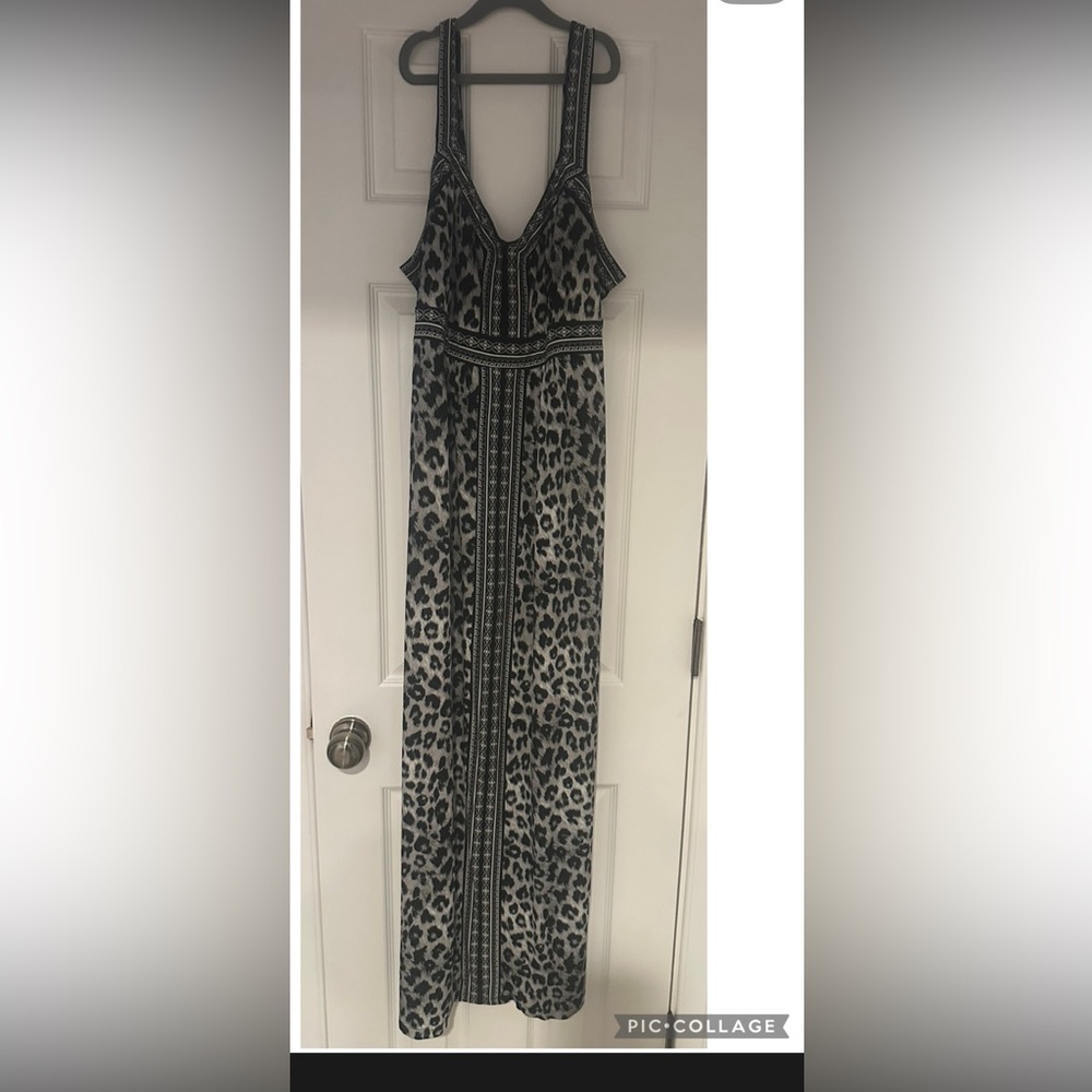 Apt. 9 Black and White Animal Print Maxi Dress